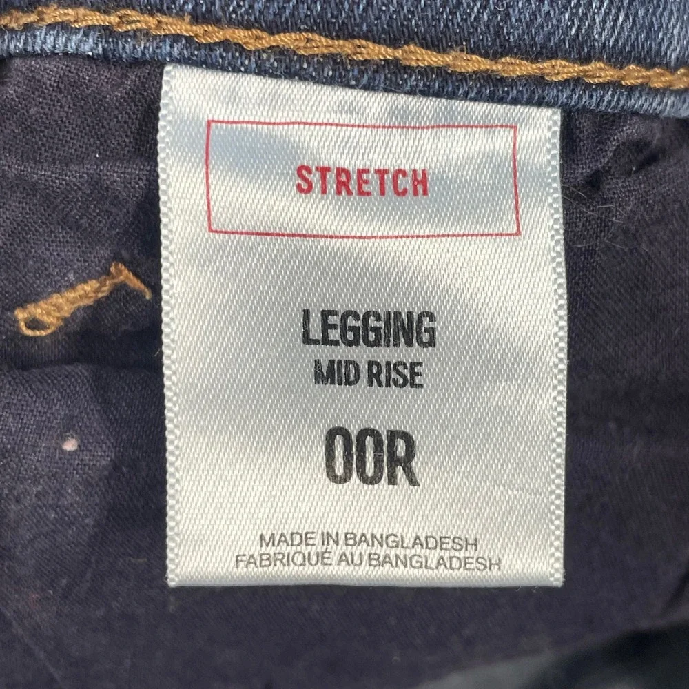 Express Blue Mid Rise Stretch Denim Legging Jeans Women 00R